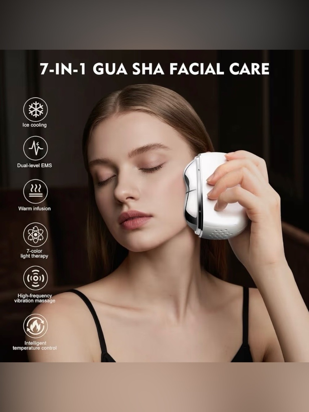 Facial Massager, 7-in-1 Color LED Light Therapy for Face - Picture 2 of 6